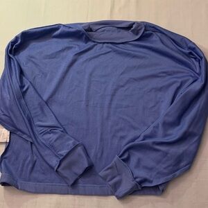 Under Armour Women's Baja Blue/White Rival Terry Oversized Crew